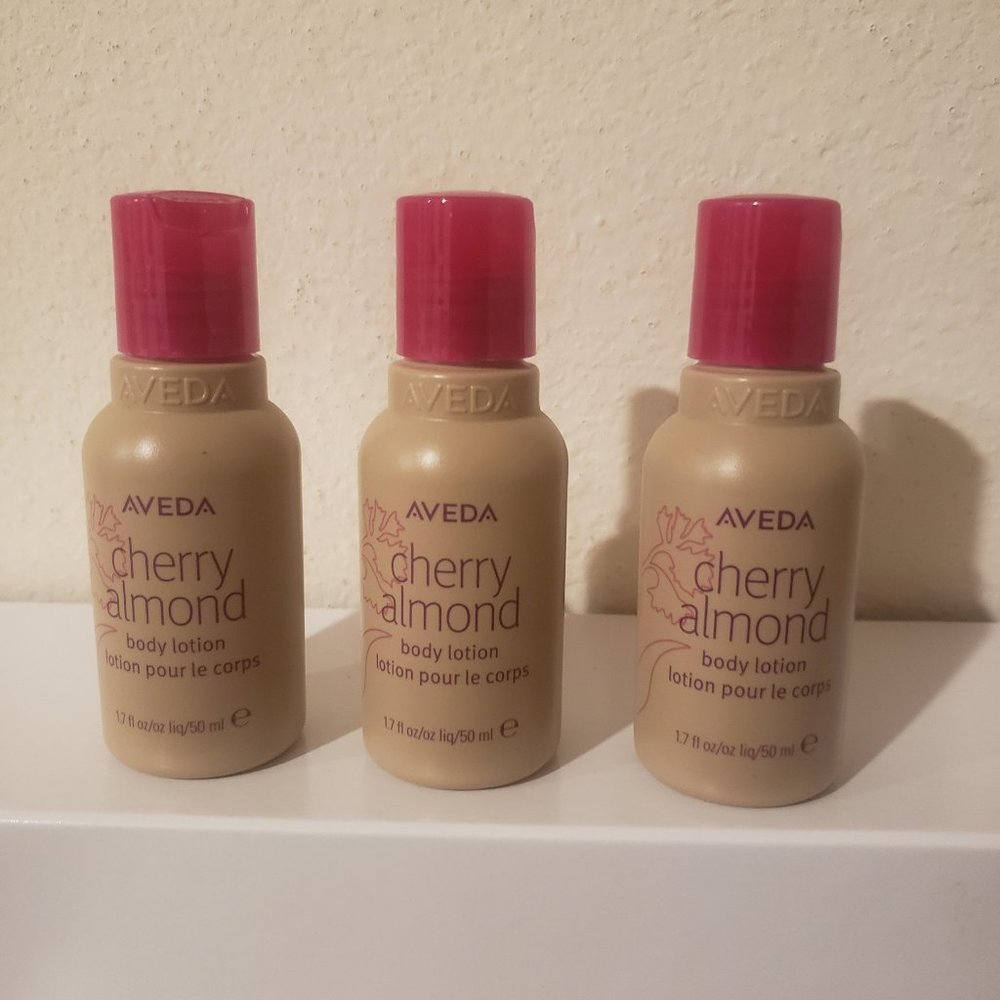 Aveda Cherry Almond Travel size body lotion 1.7 oz each you get 3